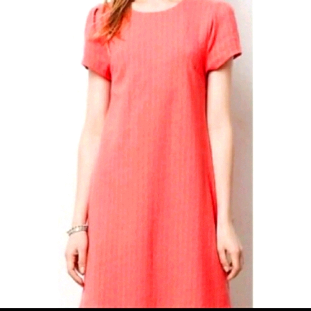 Maeve Anthropology. Short sleeve textured dress.